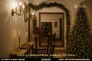 Decorațiuni de Crăciun în patrimoniul Eko Group Vila: eleganță nobiliară și farmec interbelic